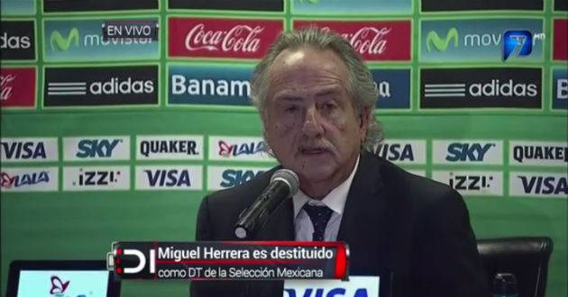 Cesan a Miguel Herrera de la Selección Nacional
